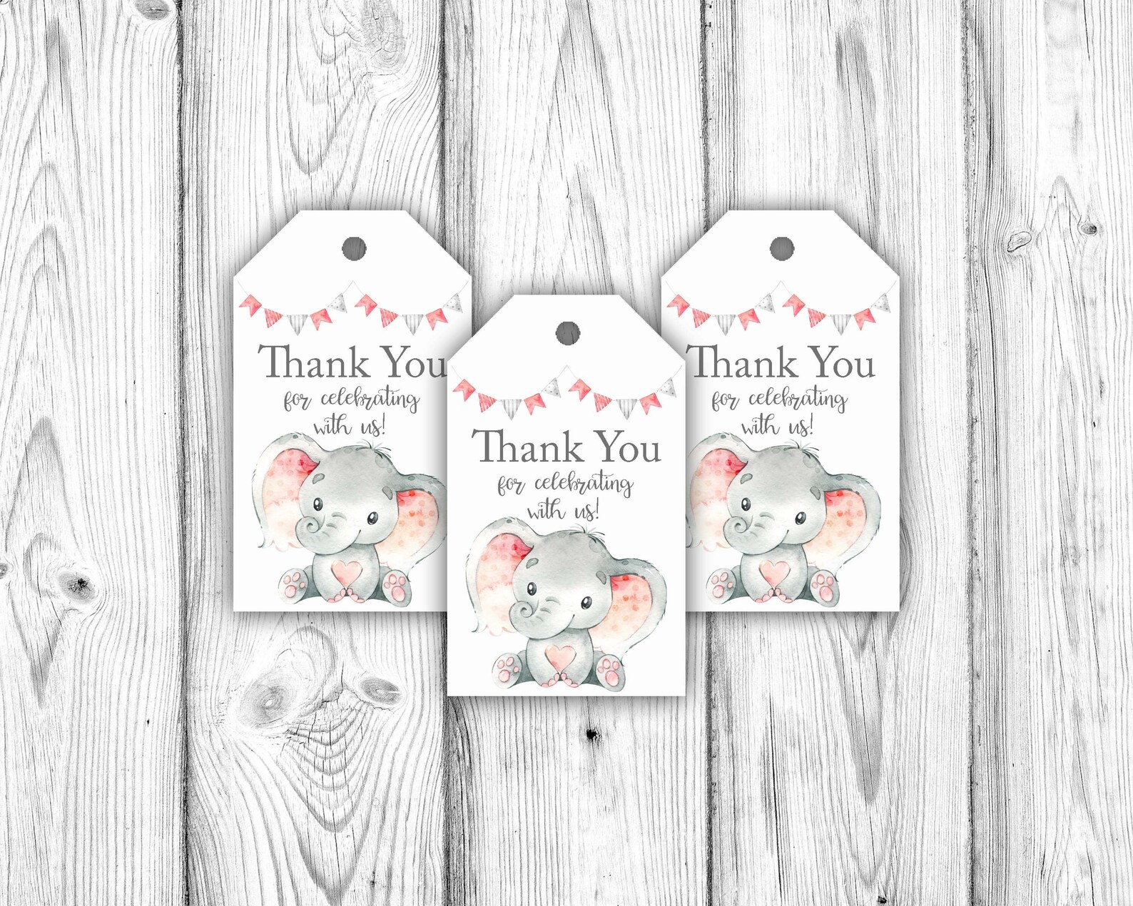 Elephant Gift Tags Elephant Baby Shower Favor Tags Elephant Etsy