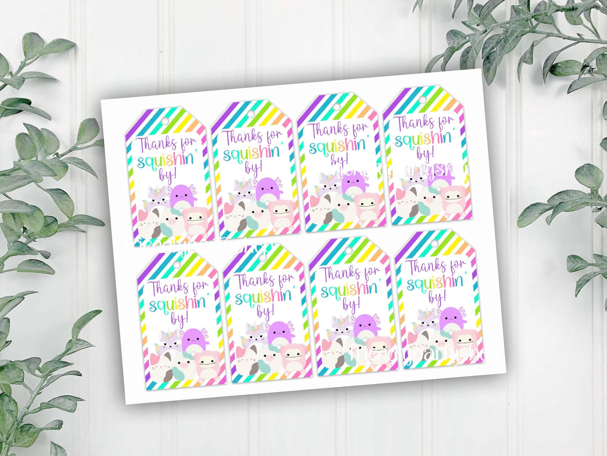 Animal Gift Tags, Squishy Thank You Tags, Squishy Birthday Favor Tags ...