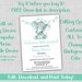 Mint Green Elephant Baby Shower Invitation, Gender Neutral Baby Shower ...