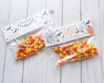 Halloween Treat Bag Toppers, Printable Halloween Treat Toppers, Halloween Favors, Ghost Treat Bag Toppers, Instant Download, Printable