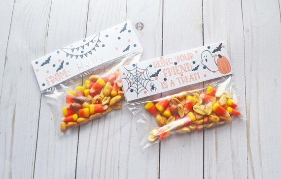 Halloween Treat Bag Toppers, Printable Halloween Treat Toppers, Halloween Favors, Ghost Treat Bag Toppers, Instant Download, Printable