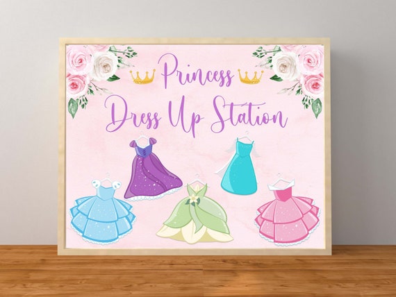 Princess Birthday Party, Princess Party Sign, Princess Dress up Station,  Princess Party, Princess Dress up Sign, Instant Download Printable - Etsy  Canada