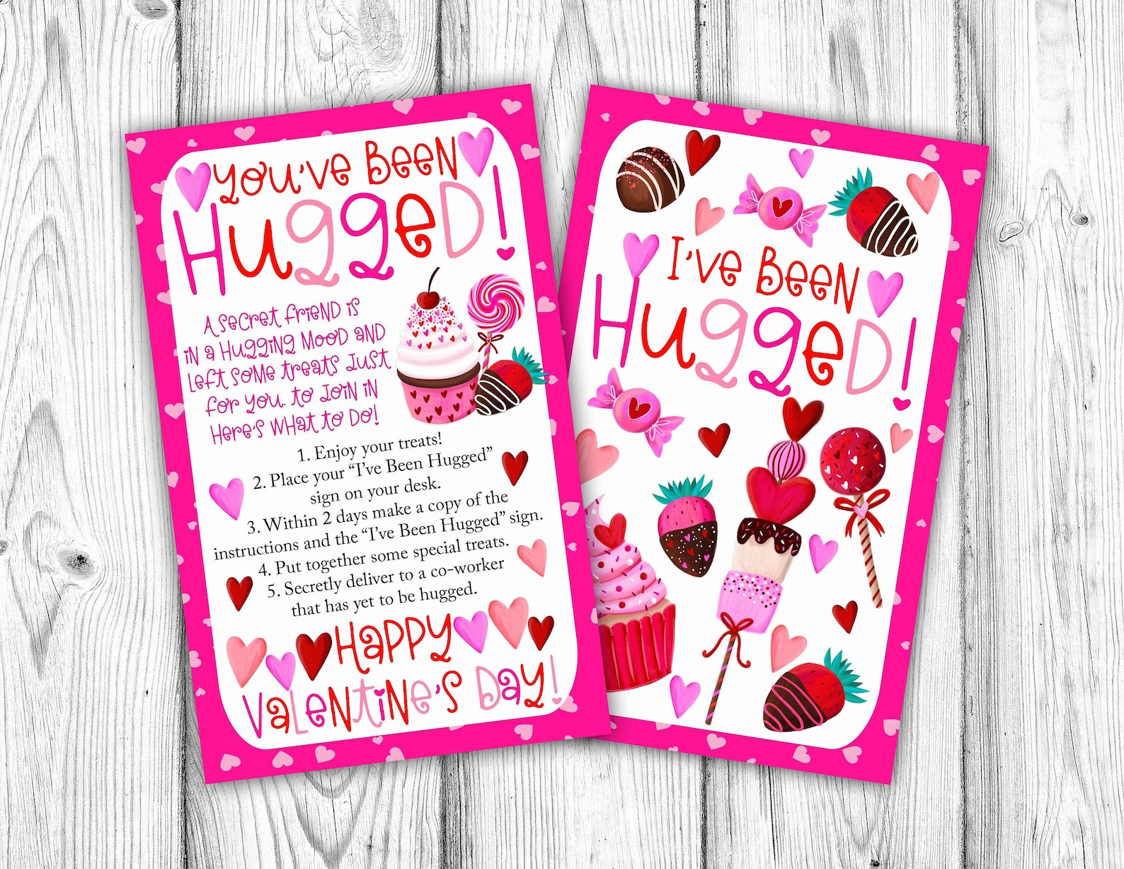 I ve Been Hugged Coworker Game You ve Been Hugged Etsy