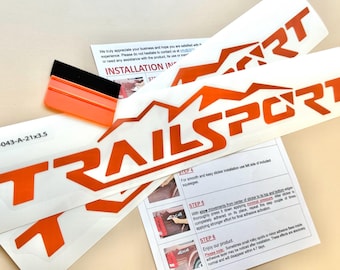 Adesivos laterais para caçamba compatíveis com Ridgeline Trailsport 2024 em diante - Acessório automotivo durável e resistente às intempéries - Tamanho 21 x 3,5 polegadas - (Conjunto de 2)