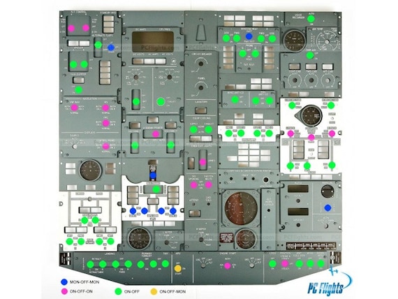 ボーイング 737NG FWD オーバーヘッドパネルレプリカ フルセット