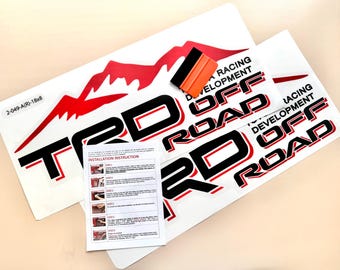 Offroad Stickers Compatible with TRD Decals - Car Accessory - Durable & Weatherproof  - Size 18 x 8 inch - (Set of 2)