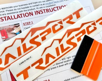 Adesivos para ambos os lados, compatíveis com o Pilot Trailsport 2025+ - Acessório automotivo durável e resistente às intempéries - Tamanho 10 x 1,5 polegadas - (Conjunto de 2)