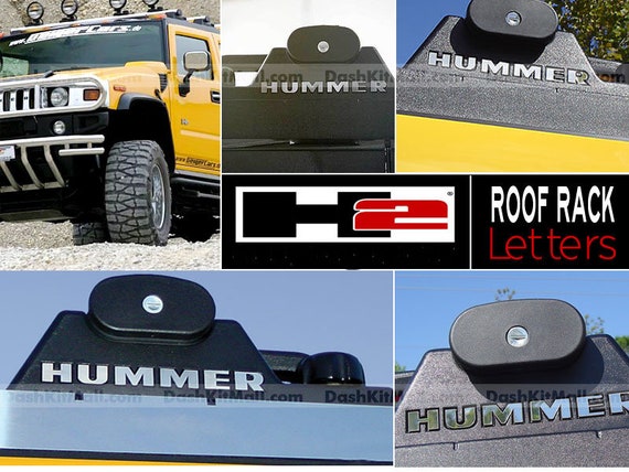 Chrome Roof Rack Letters for Hummer H2 