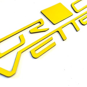 Lettres jaunes pour tableau de bord pour Corvette C6 2005-2013, inserts en plastique ABS, pas de décalcomanies