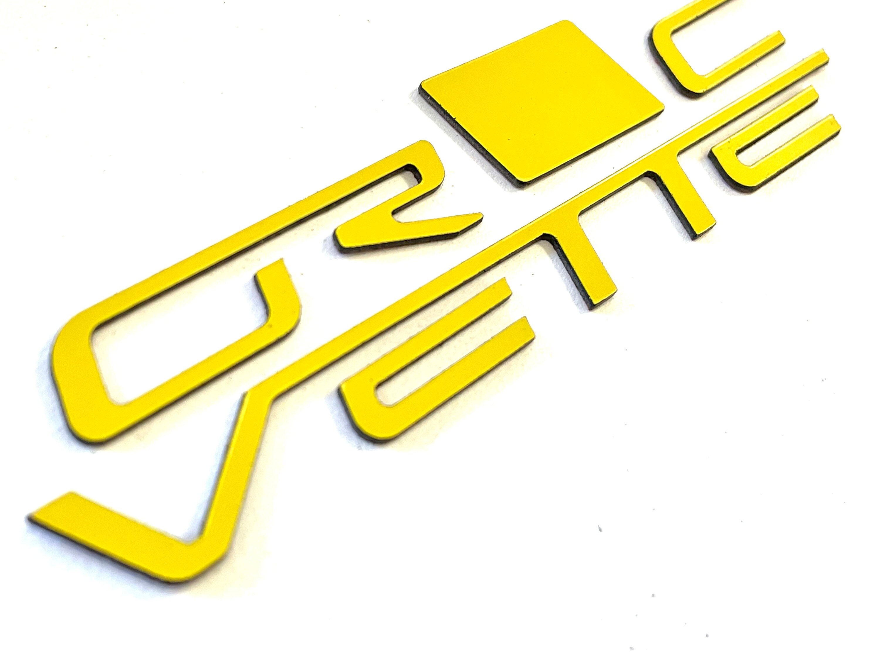 Yellow Dashboard Letters for Corvette C6 2005-2013 ABS Plastic Inserts Not Decals