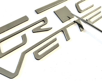 Letras cromadas para painel de instrumentos compatíveis com Corvette C6 2005-2013. Acessórios automotivos. Inserções em plástico ABS (não adesivos).