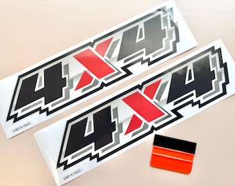 4x4 Off Road Decal Stickers, Car Accessory - Durable and Weatherproof - Size 15 x 3.5 inch - (Set of 2)