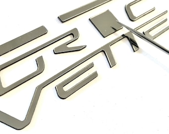 Chrome Rear Bumper Letters Compatible With Cor_vette C6 2005-2013 Car Accessories ABS Plastic Inserts Not Decals
