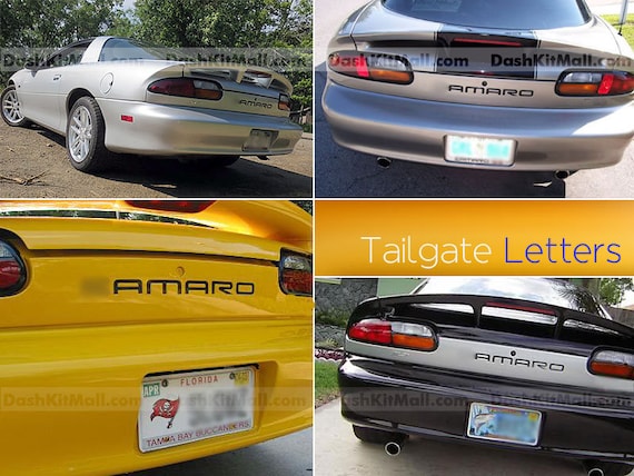 Glossy Black Rear Letters Insert For Camaro 1992-2002 – Real Inserts, Not Decals