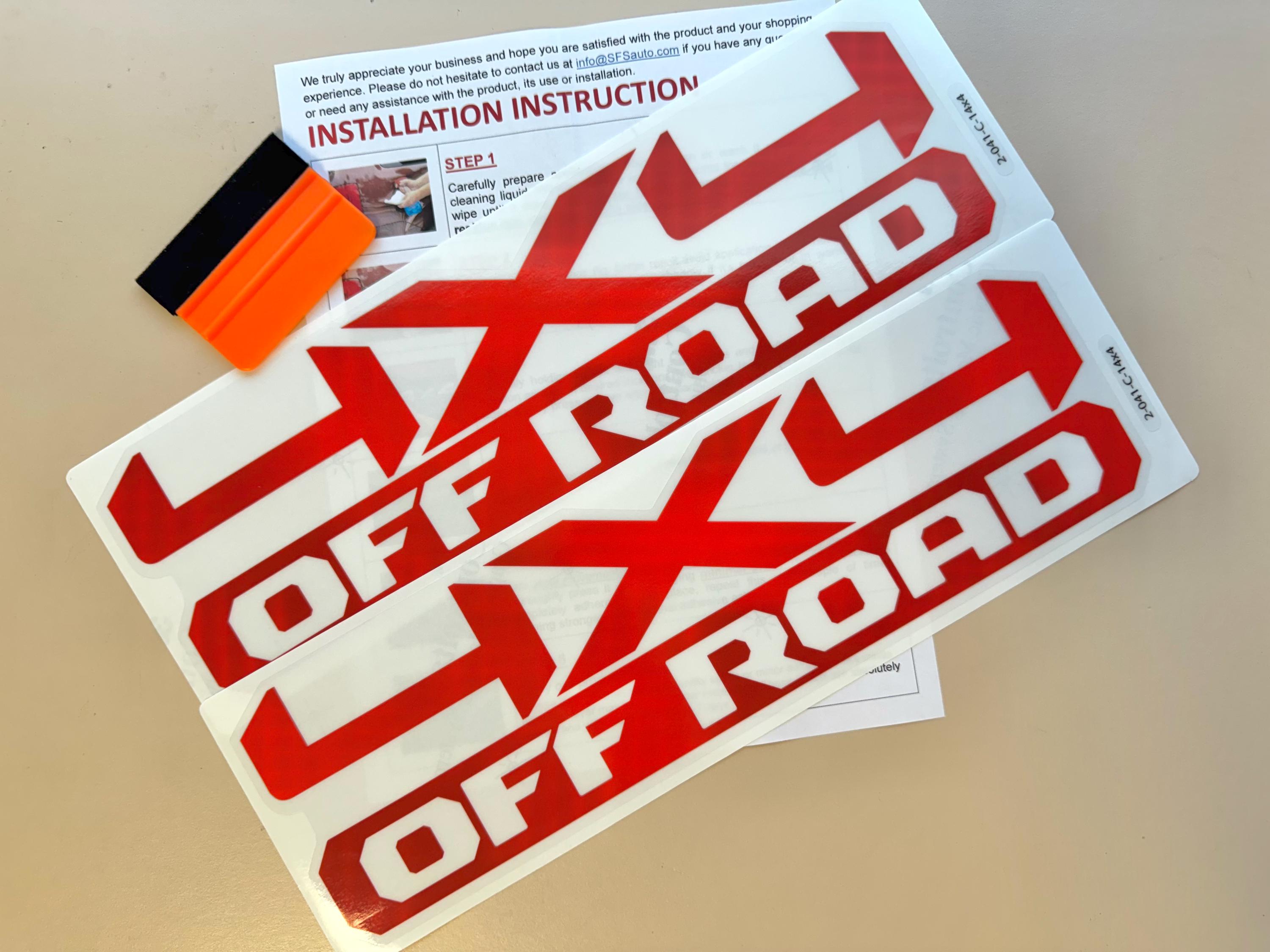 4x4 Offroad Four Wheel Drive Decal Accessory Sticker Compatible W ...