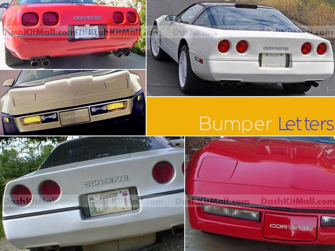 Chrome Front & Rear Bumper Letters for Corvette C4 1984-1990 | Etsy