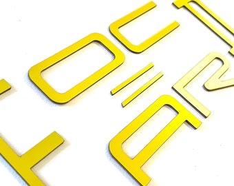 Letras amarelas para o para-choque dianteiro do Camaro 1992-2002 - Acessórios automotivos - Inserções de plástico ABS (não são adesivos)