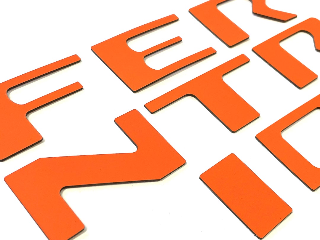 Orange Tailgate Letters for Frontier 2022 Rear ABS Plastic Inserts Not Decals Etsy