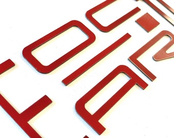 Letras vermelhas para o para-choque traseiro do Camaro 1992-2002 - Acessórios automotivos - Inserções em plástico ABS (não são adesivos)