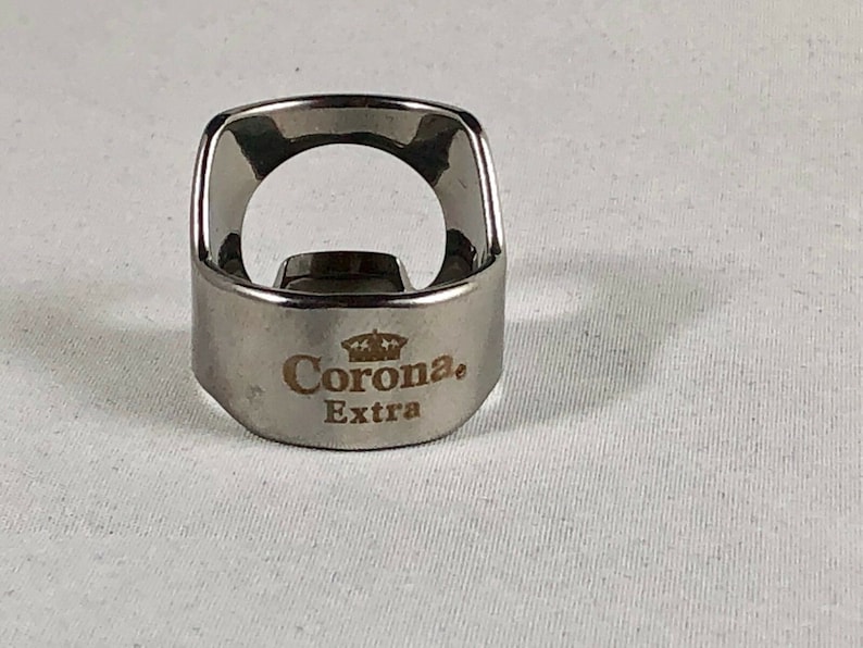 Corona Extra Beer Bottle Opener Ring Stainless Steel Engraved Bar Tool Corona
