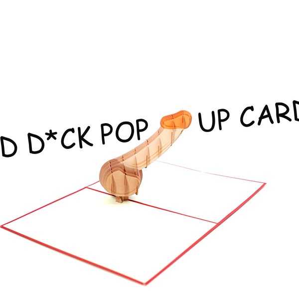 Dick 3D Pop Up Card - Naughty Birthday Card