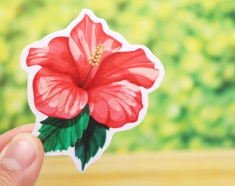 Vinyl Sticker Waterproof Decal Hibiscus