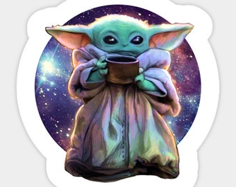 Yoda Stickers Etsy