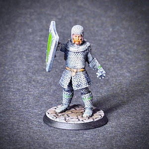 Hand painted heroforge knight 28mm 3D Painted Miniature | Role Playing Games, Dungeons and Dragons, Pathfinder, etc.
