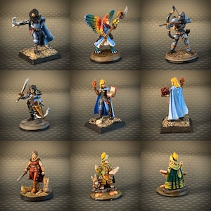 High Quality RPG Mini 3d Printing & Painting (Mounted Characters)