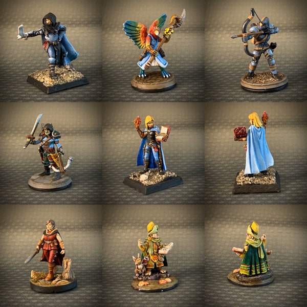 High Quality RPG Mini 3d Printing & Painting (Mounted Characters)