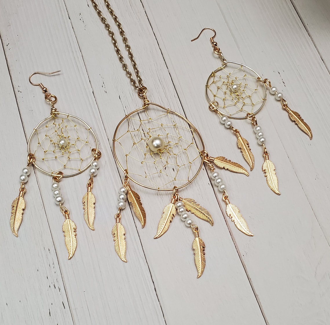 Handmade Dream Catcher Jewelry Gold Dreamcatcher with Etsy