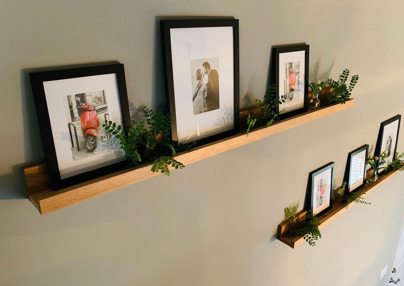Solid Oak Picture Shelving Etsy