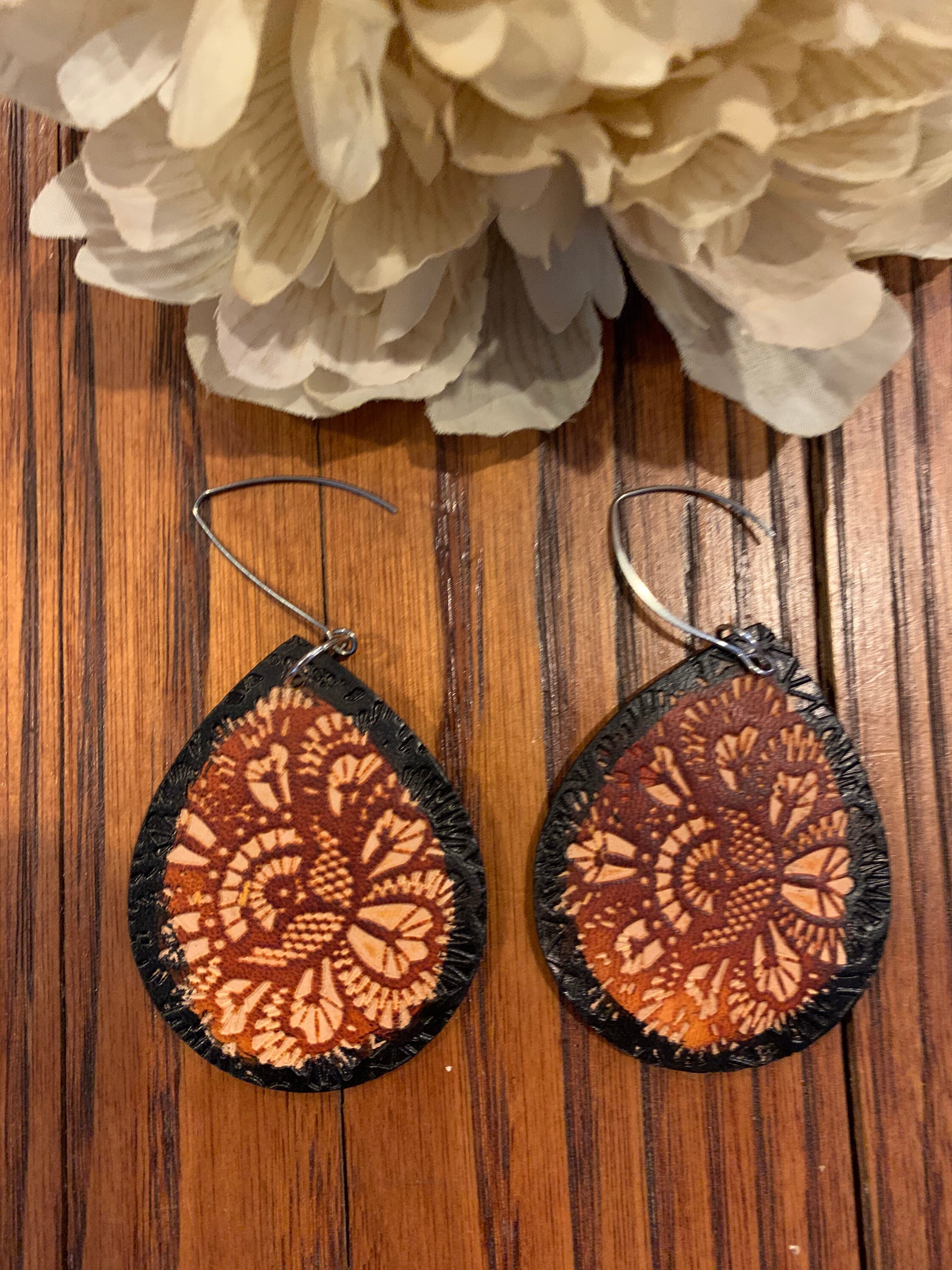 Genuine Leather Earrings Featuring a Variety of Designs That Etsy UK
