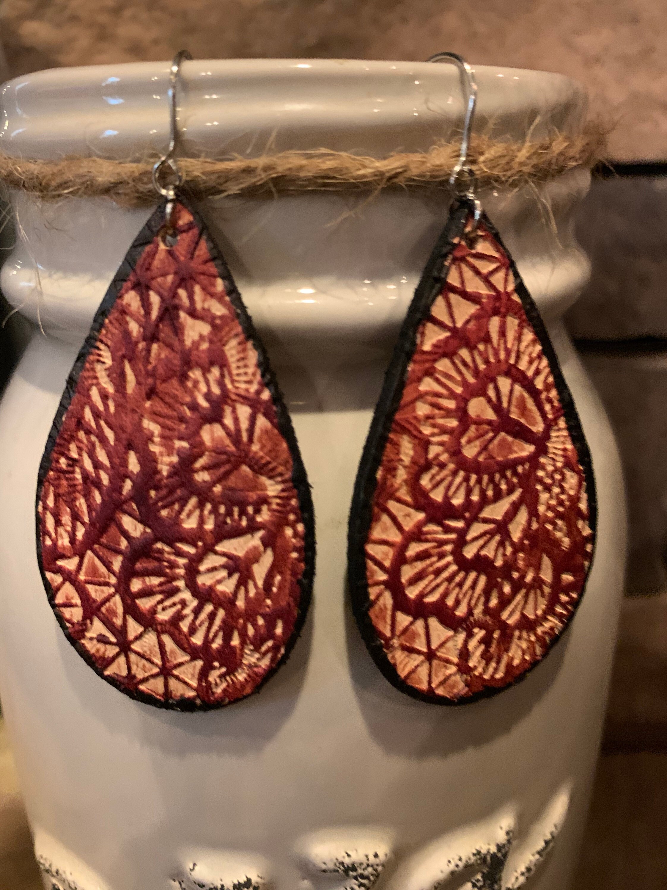 Genuine Leather Earrings Featuring a Variety of Designs That Etsy UK