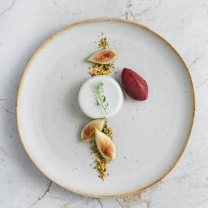 White Speckled Dinner Plate – Handmade Pottery Plate Set – Stoneware Serving & Dinner Plates – Rustic Ceramic Tableware