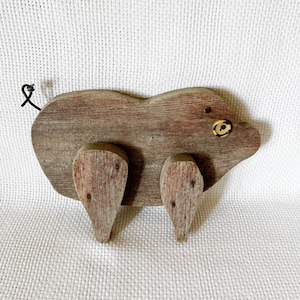 Antique Old Distressed Pig Wall Hanging, Vintage Kitchen Decoration, Piggy Collectible Wall Decor, Very Old and Cute Piggy Wooden Wall Pig