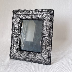 Vintage Dark Brown Ornate Wire Flower Picture Frame, Family Photography Frame, Wedding Picture Frame, Table Top Frame, Wall Gallery Frame