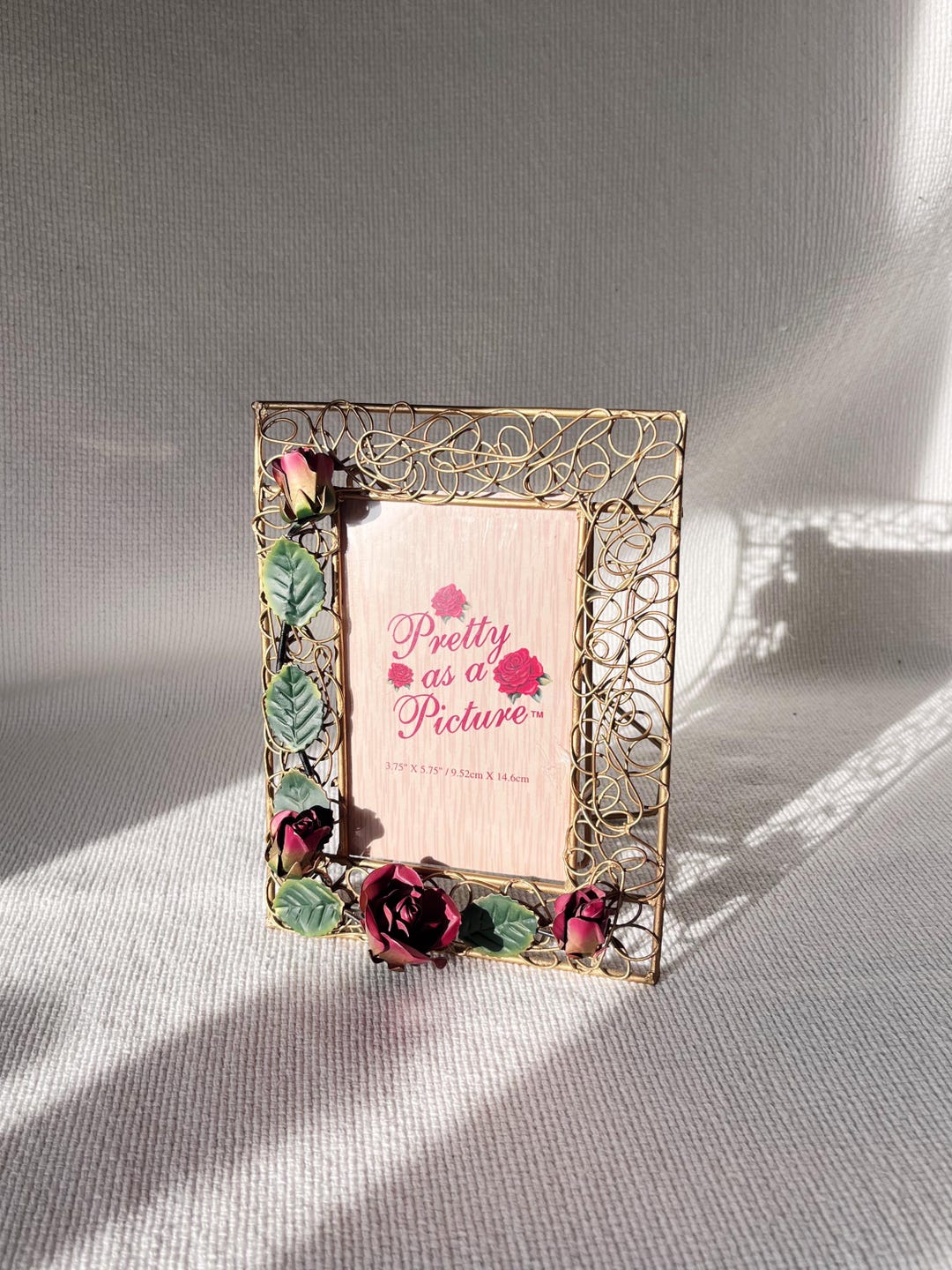 Pretty Frames Vintage 'pretty as Picture' Gold Decorated With Rose Wire Picture Frame ...