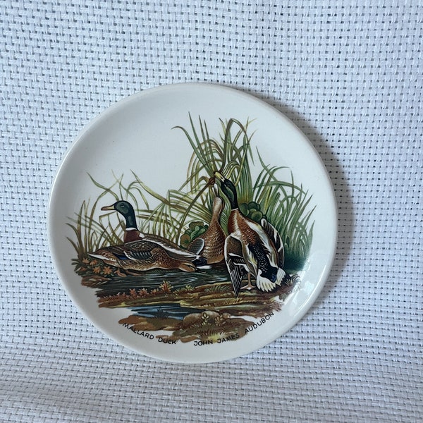 Lillian Murray Designers Plate Mallard Ducks John J. Audubon Sonoma California, Ceramic Plate Wall Decoration with Ducks, Nature Lover Gift