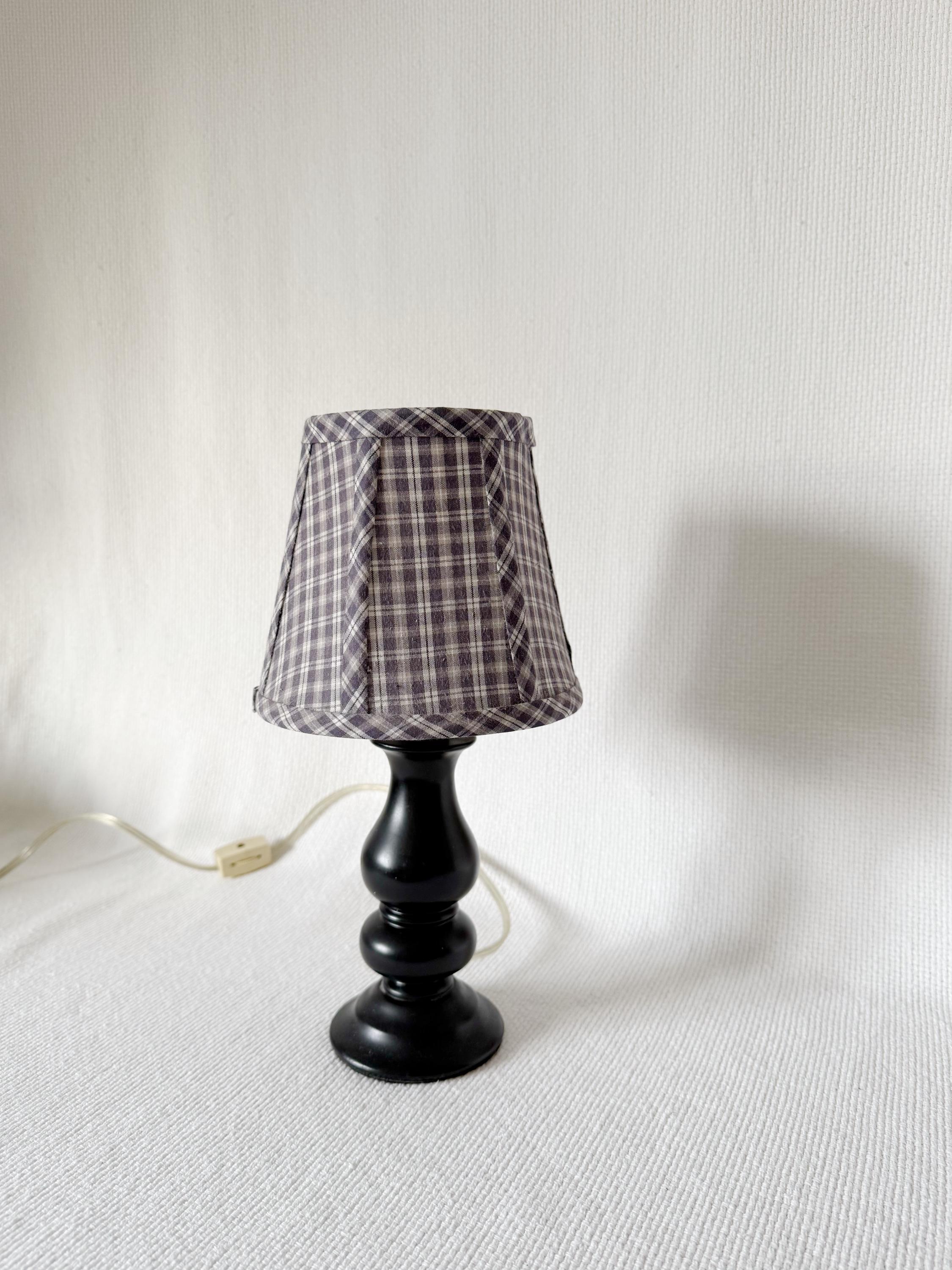 16x16x12 Inch Drum Lampshade – Gingham Plaid Linen Shade For Table & Floor Lamps