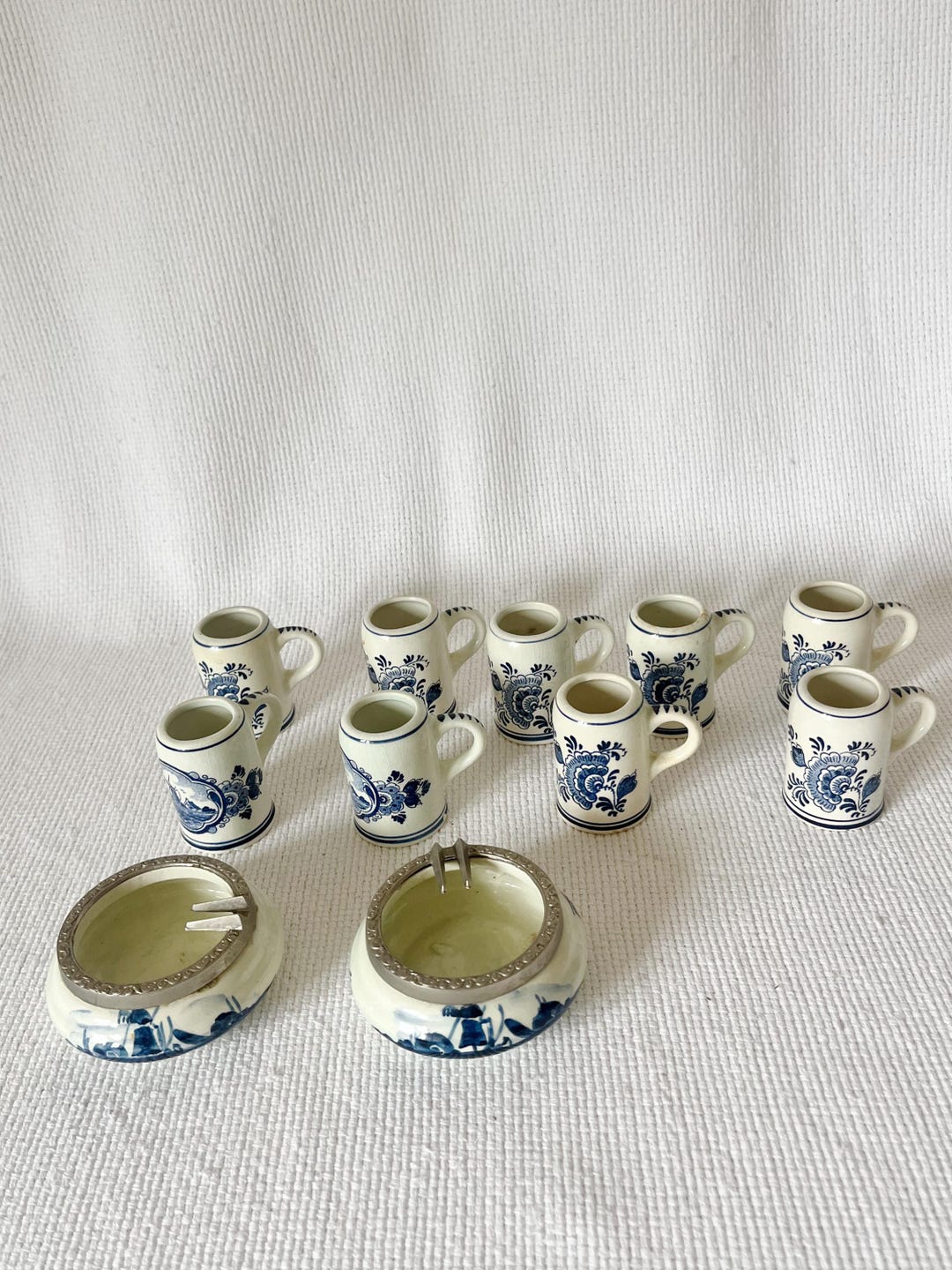 デルフト　酒盃 Vintage 1978 Heineken Ceramic Hand Painted Delft Blue Beer Mug