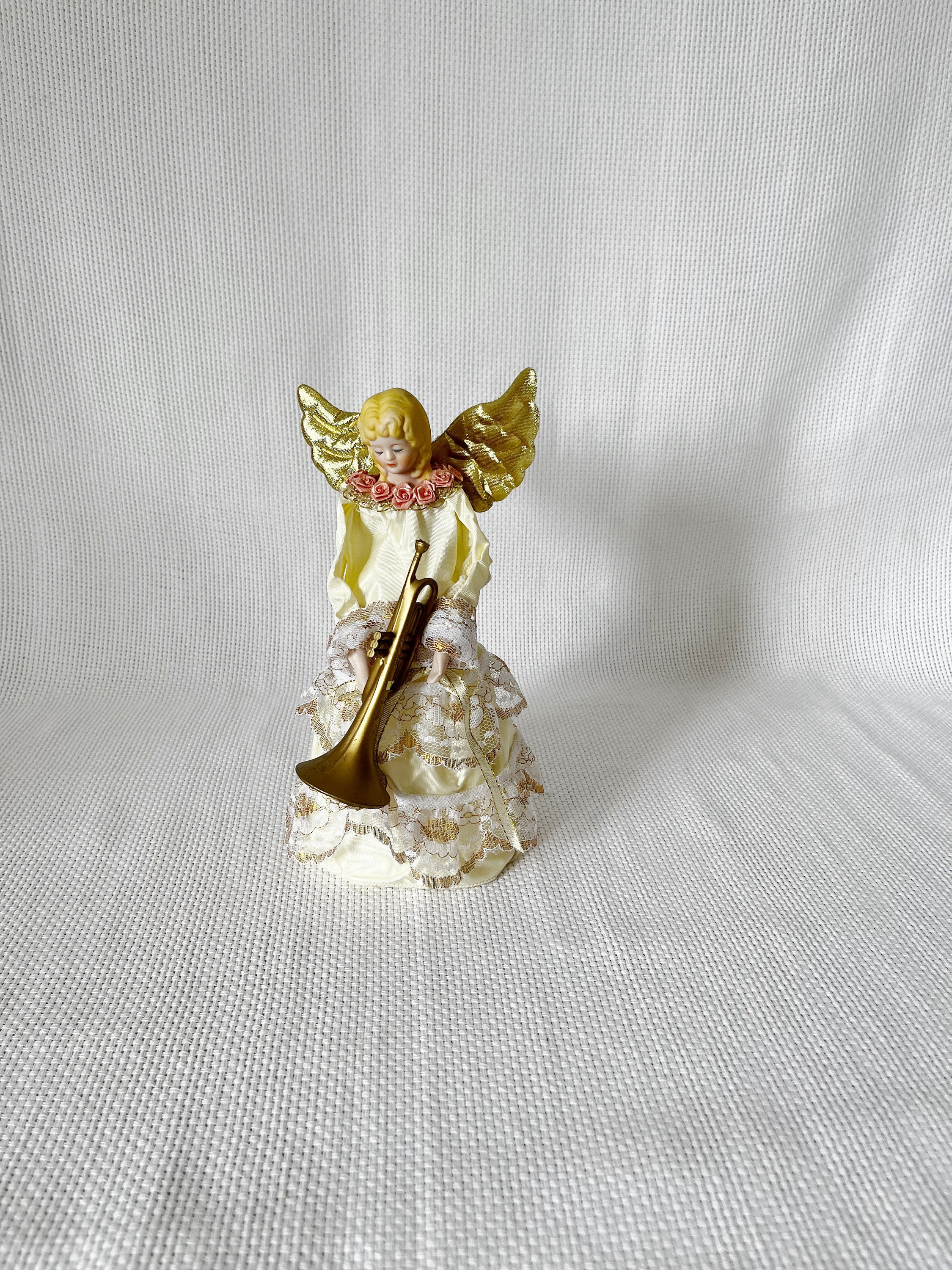 Lot 8 Figurines De Noël Vintage – Anges Et Père Noël, Carton/feutre, Années 60/70