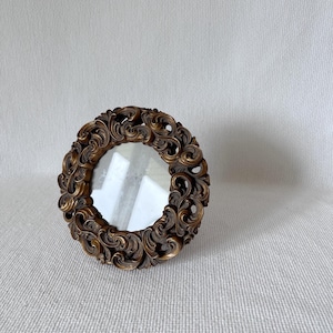 Matt Gold Round Shape Luxury Vintage Photography Frame, Unique Photo Frame, Wedding Picture Frame, Golden Ornate Round Frame, Gallery Wall