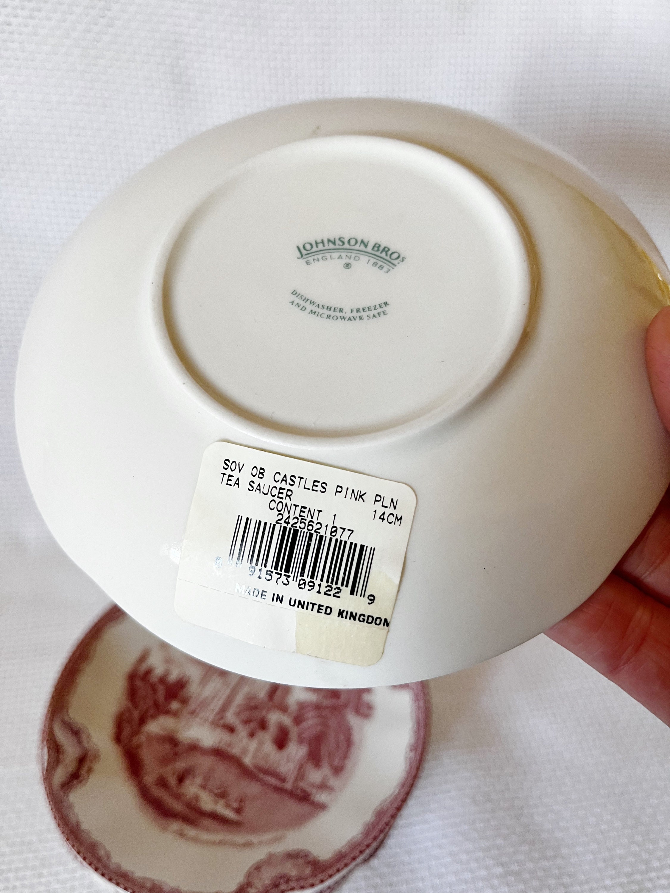 Vintage Johnson Brothers Kenilworth Castle Saucers, Johnson