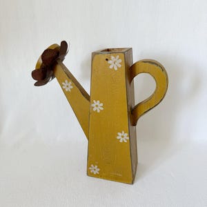 Vintage Antique Adjustable Gooseneck Spout Watering Oil Tin Can Pitcher, Brown Very Primitive Metal  Rustic Country Antique Jug, Barnhouse