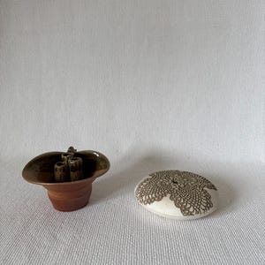 Handmade Studio Pottery Ikebana Vase or White Ceramic Textured Vase, Vintage Artisan Decorative Vases, Minimalist Rustic Home Decor