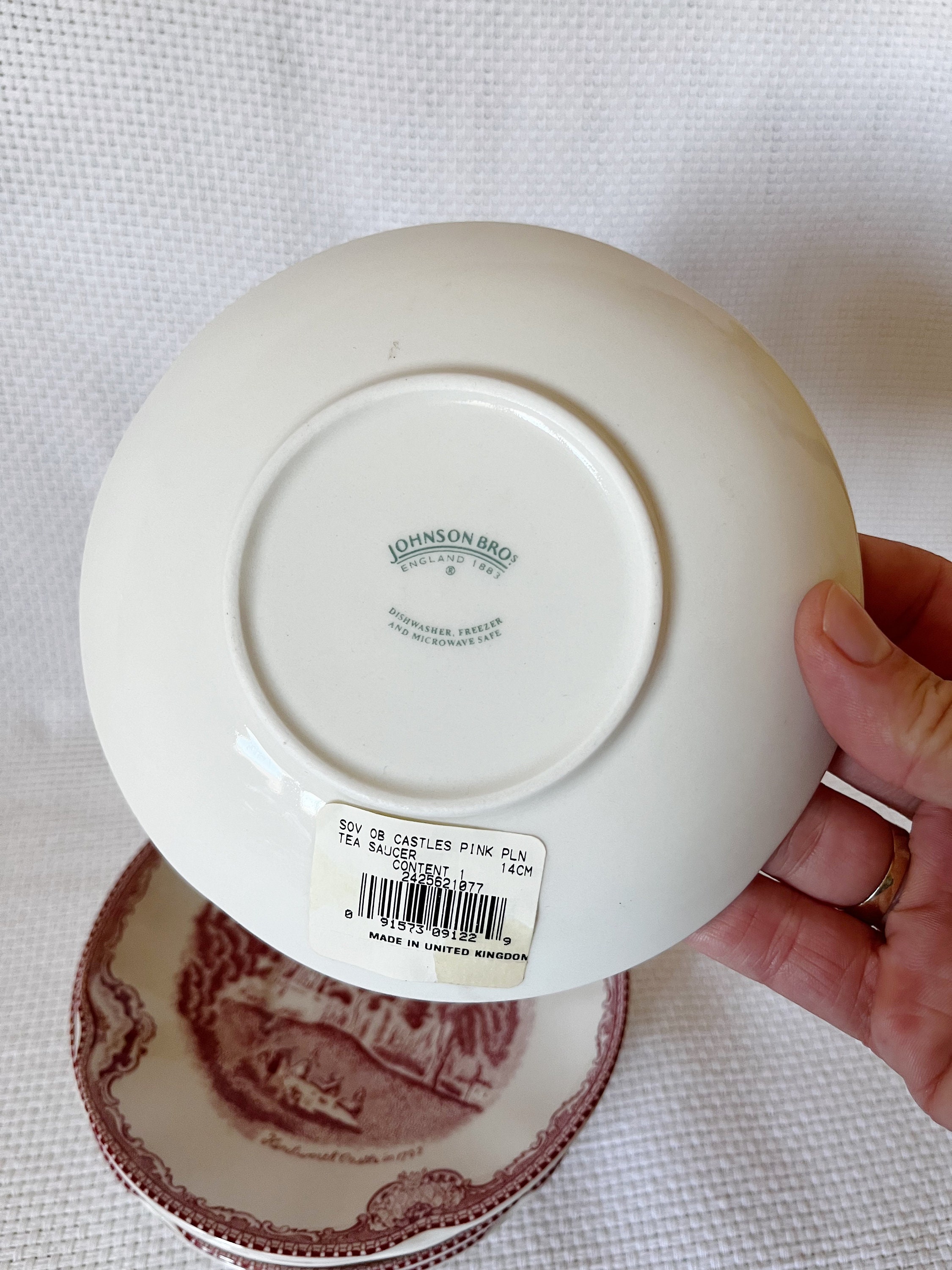 Vintage Johnson Brothers Kenilworth Castle Saucers, Johnson