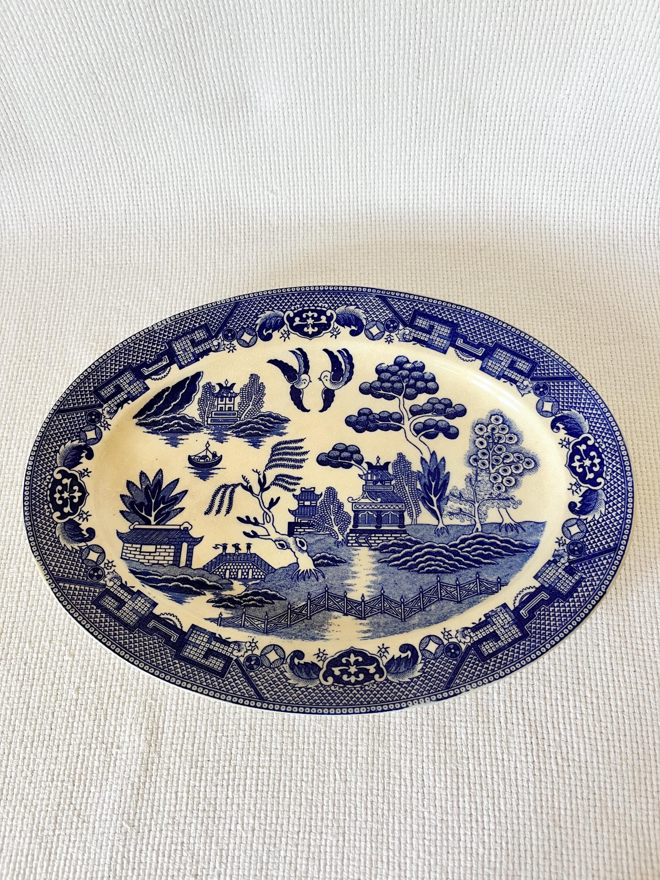 Blue Willow Platter Japan - Etsy