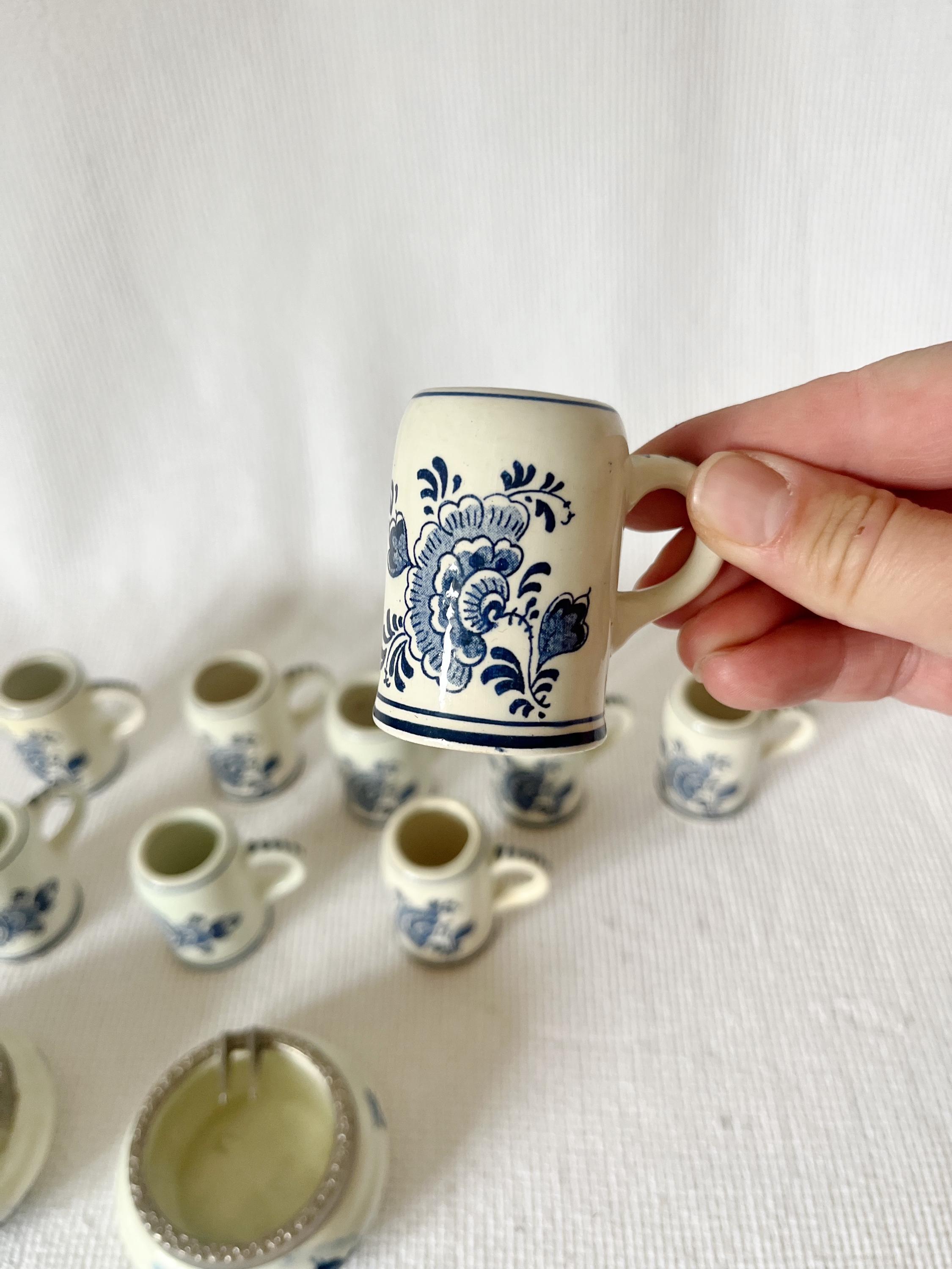 デルフト　酒盃 Vintage 1978 Heineken Ceramic Hand Painted Delft Blue Beer Mug