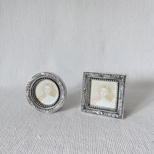 Vintage Silver Painted Matching Small Frames, Resin Photo Frame, Vintage Small Photo Picture Frames, Minimal Elegant Gallery Wall Frames Set